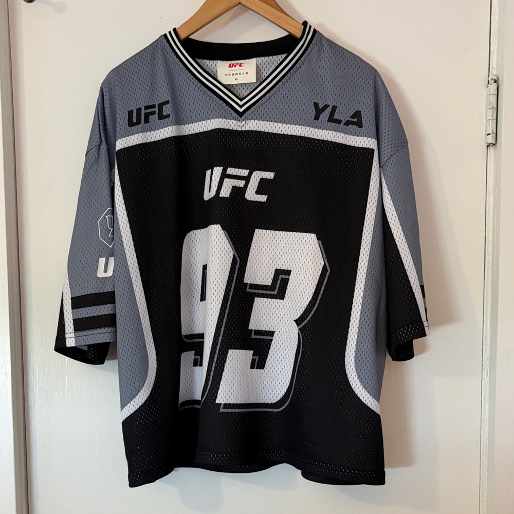 YoungLA UFC Black and Gray Sports Jersey XL